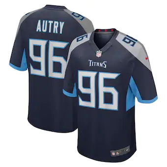 mens nike denico autry navy tennessee titans game jersey